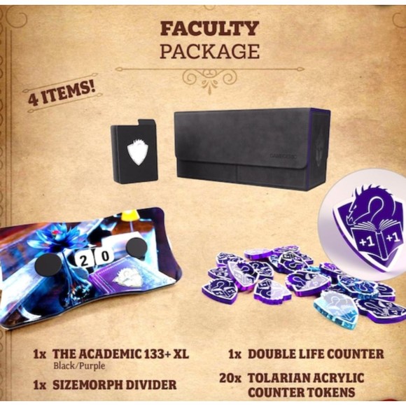 GAMEGENIC Deck Box The Academic 133+ XL BLACK/PURPLE Tolarian Kickstarter Bundle - Picture 3 of 14